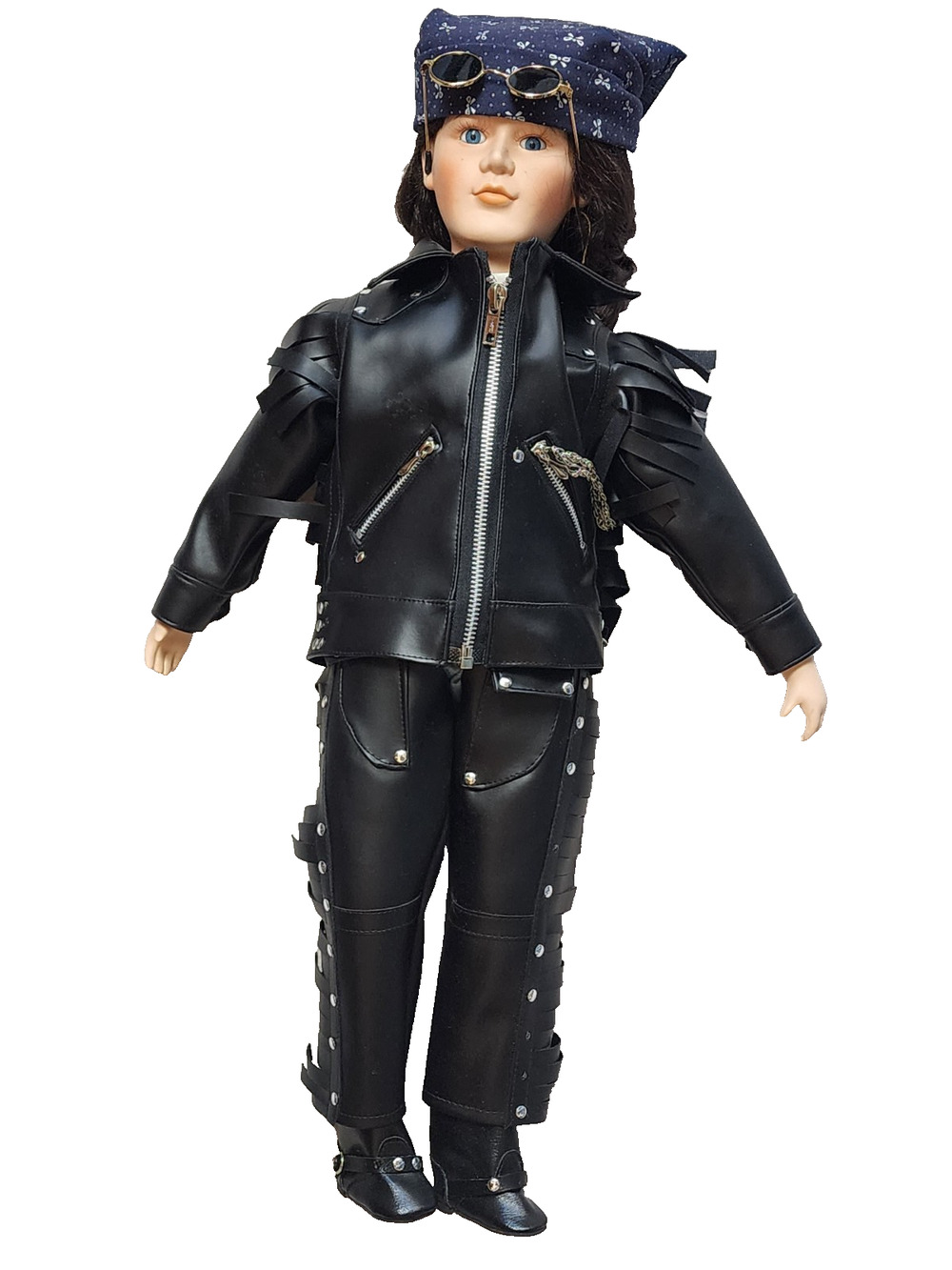 Primark Biker Chick 25" Porcelain Doll Imperial Collectible - Numbered #466